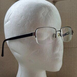 Joseph Abboud Men Eyeglasses Frame JA4073 Gunmetal Tone Half Rim Glasses